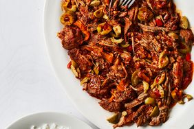 Slow Cooker Pork with Peppers and Olives