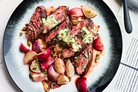 Skillet Steak and Radishes with Anchovy-Tarragon Butter Recipe