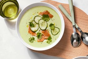 Green Gazpacho with Smoked Trout