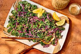 Kale Slaw with Lemon-Tahini Dressing