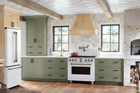 Green Cabinets in Kitchen