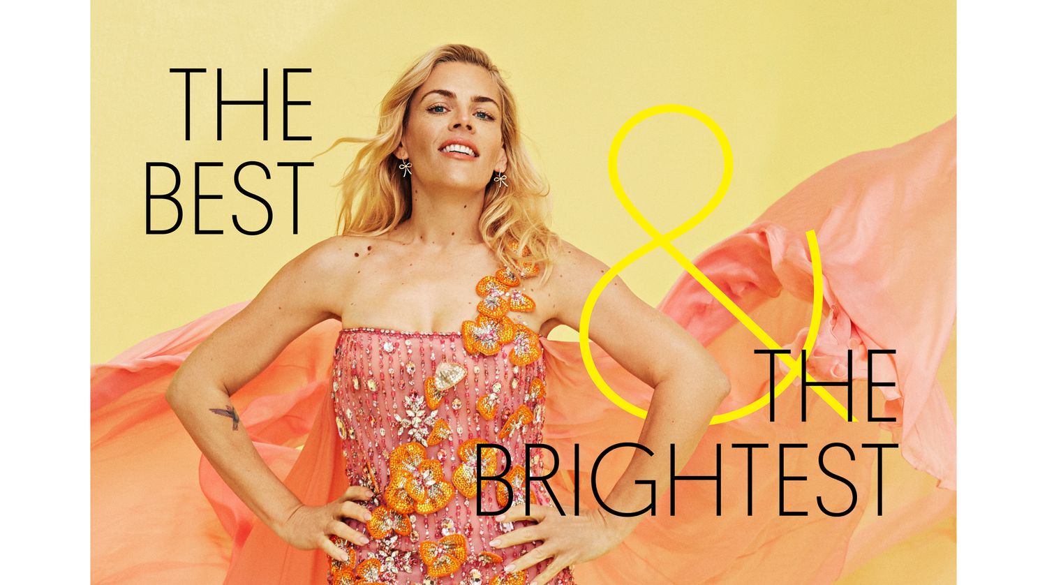 Busy Philipps with the text "The Best & the Brightest"