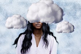 What Is Brain Fog? Brain Fog Meaning, Causes, and Fixes: clouds covering woman's face