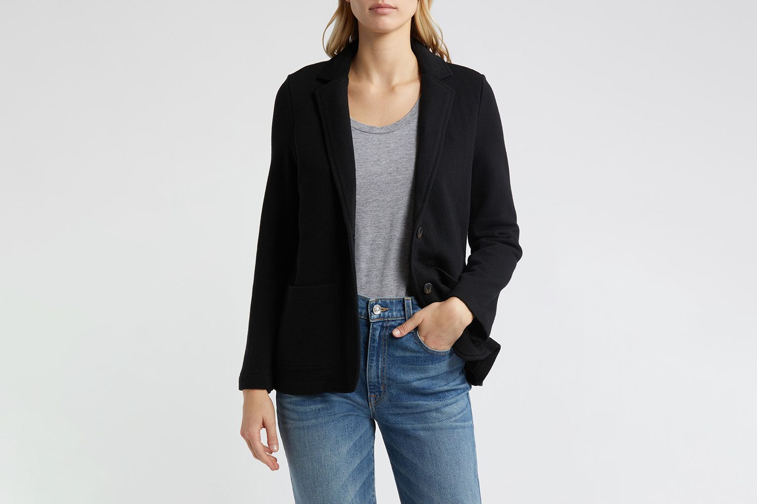 Caslon Relaxed Knit Blazer