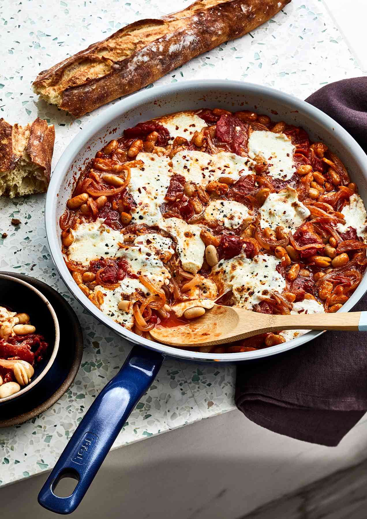 Cheesy Baked Beans and Tomatoes Recipe