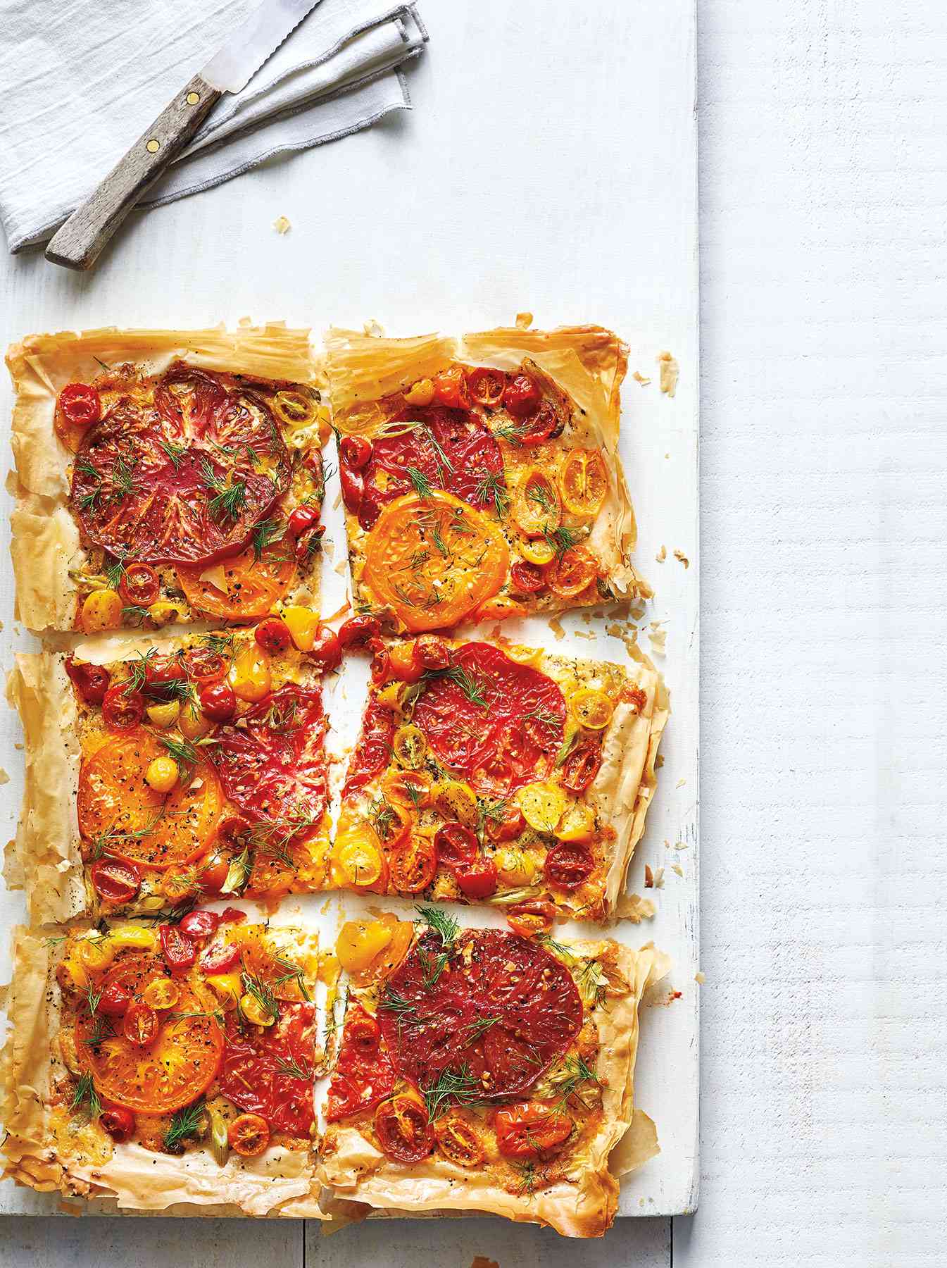 Cheesy Heirloom Tomato Tart