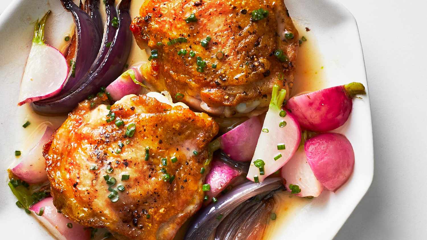 Crispy Chicken With Roasted Radishes Recipe