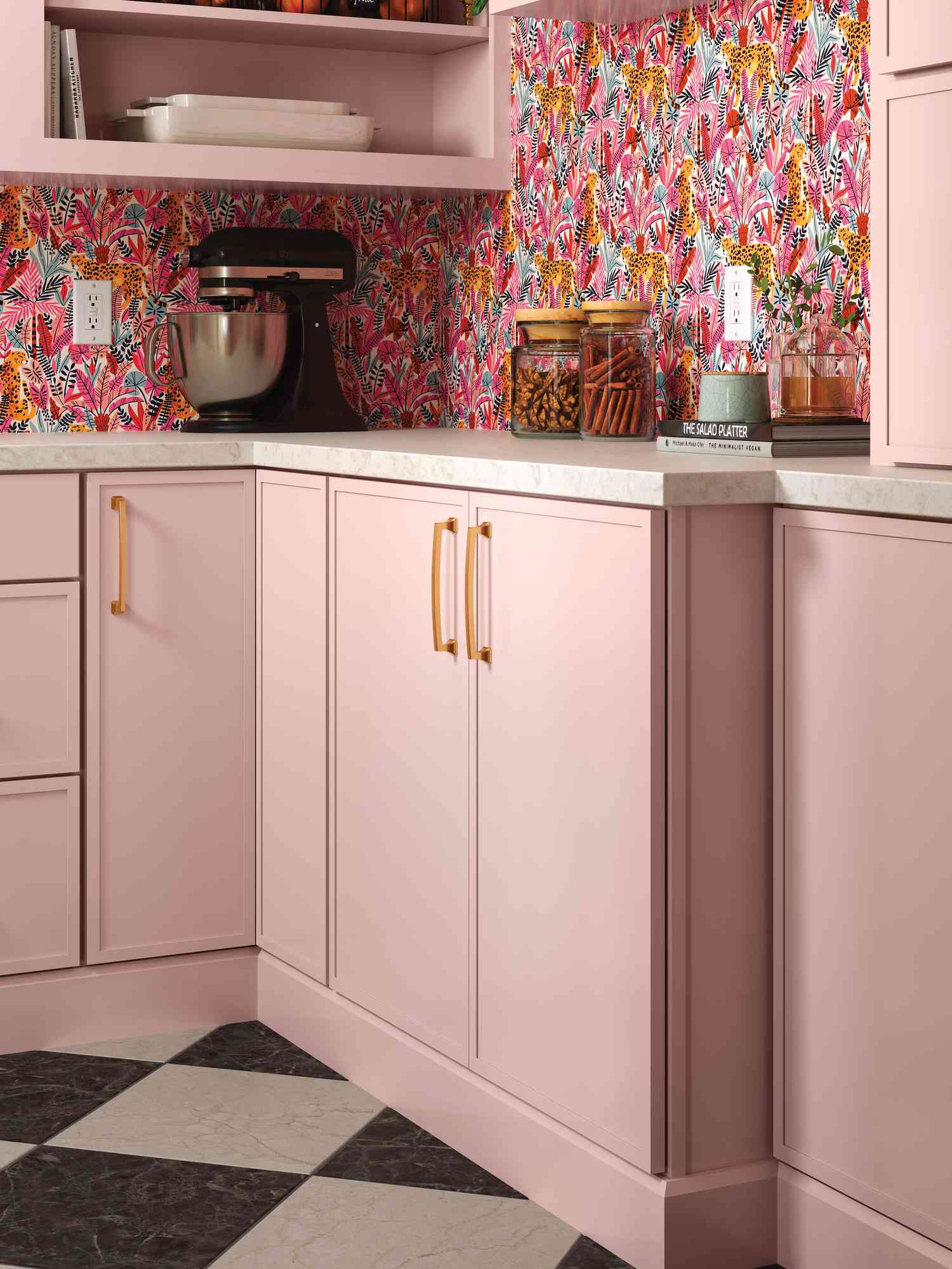 Pink cabinets