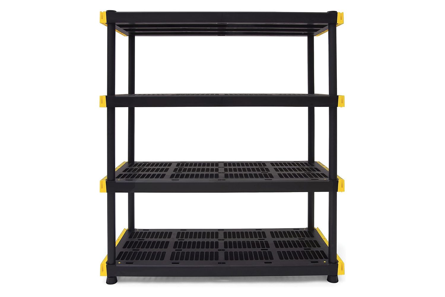 CX Black & Yellow 4-Tier Heavy Duty Plastic Storage Shelving Unit