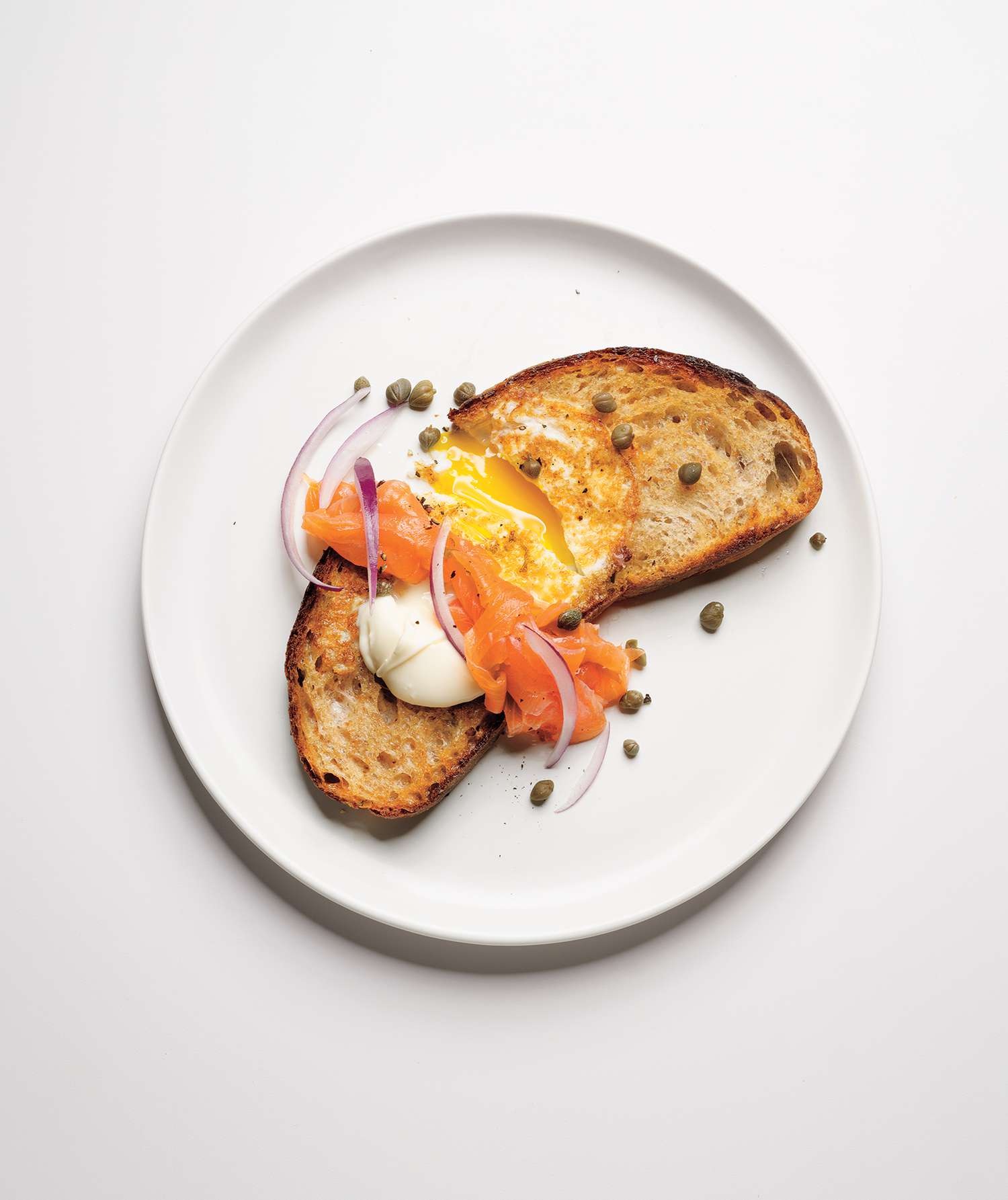 Egg in a Hole With Smoked Salmon