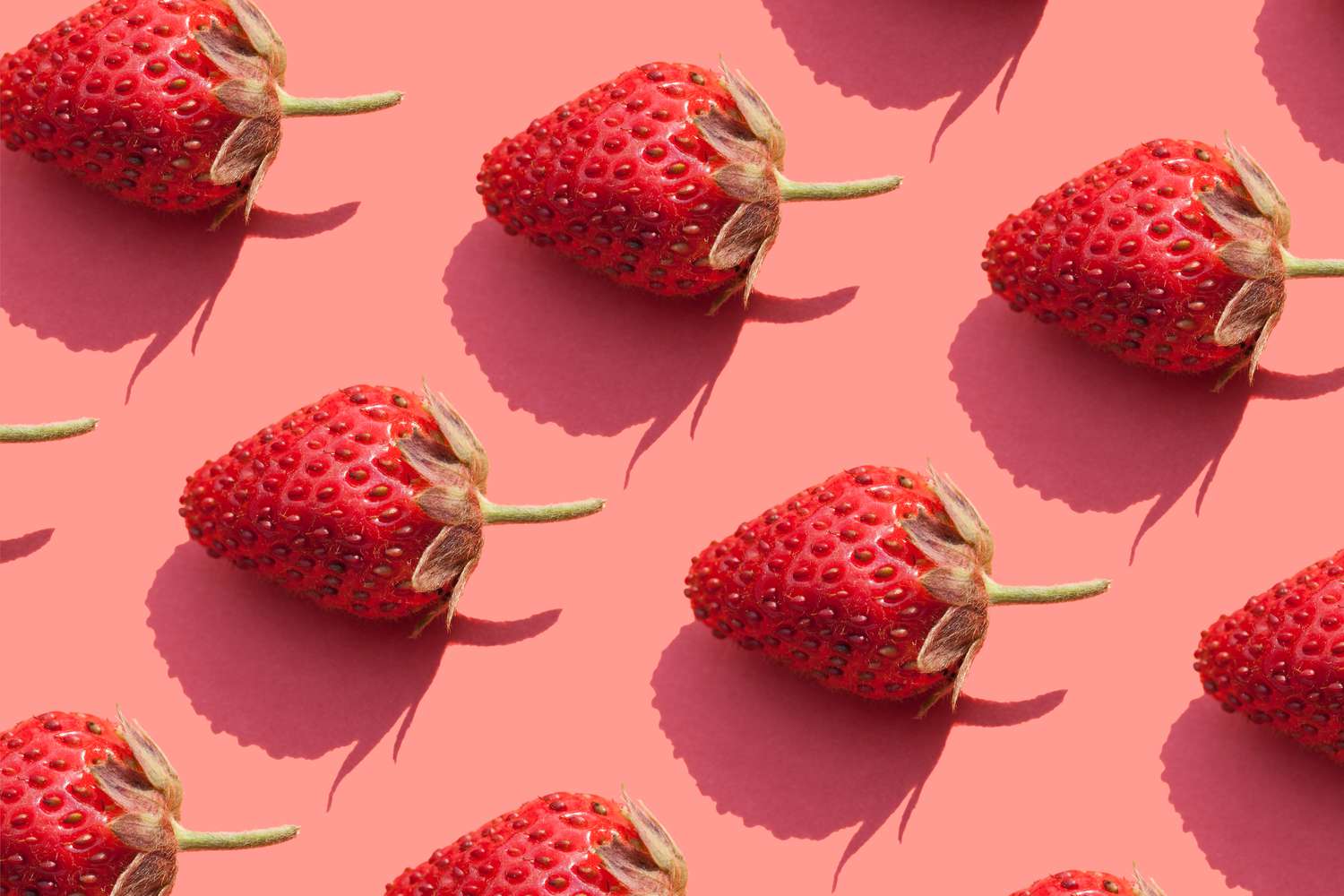 strawberries in a grid