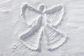 snow angel: winter activities