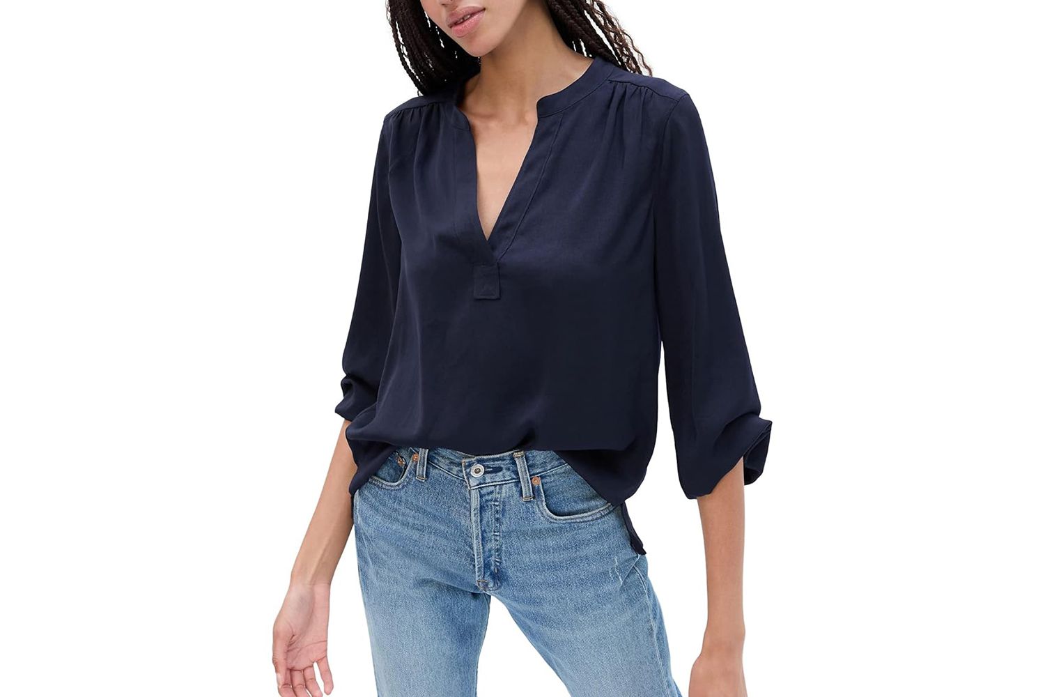 GAP Long Sleeve V-Neck Top Shirt