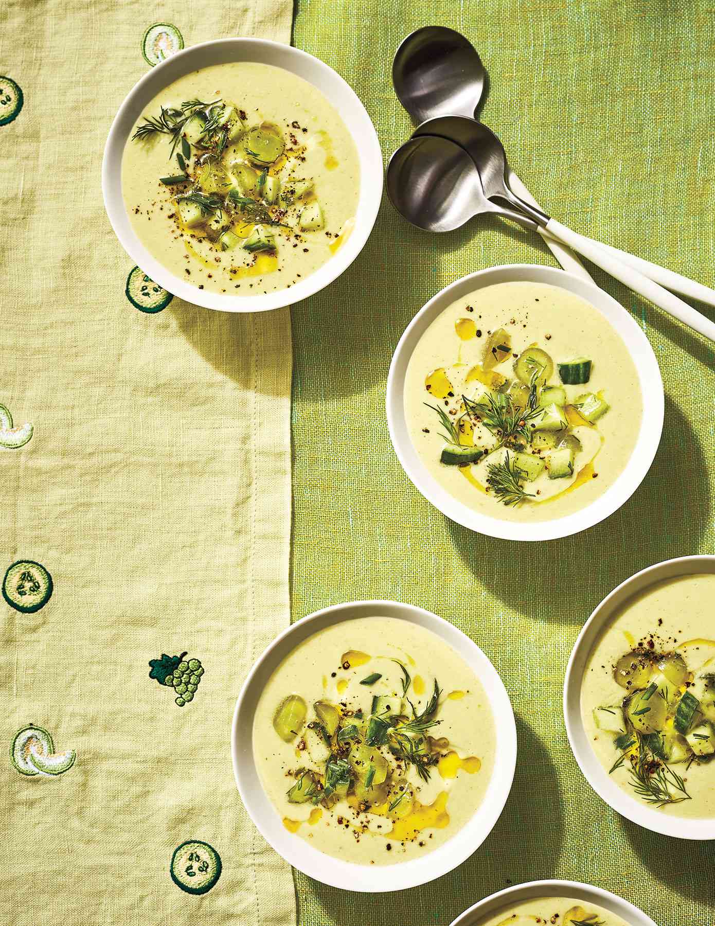 Green Gazpacho With Grapes, Honeydew, and Cucumber