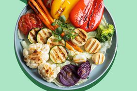 Grilled vegetables on a plate