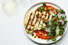 Grilled Cauliflower Steaks With Romesco and Manchego Recipe