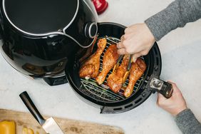 Hand Grilling Chicken Drumsticks In An Airfryer