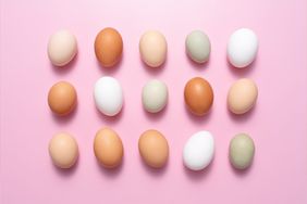 assortment of brown and white eggs