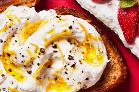 Whipped Ricotta Toast with Lemon Pepper Topping Recipe