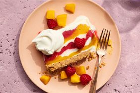 Raspberry-Mango Ice Cream Cake