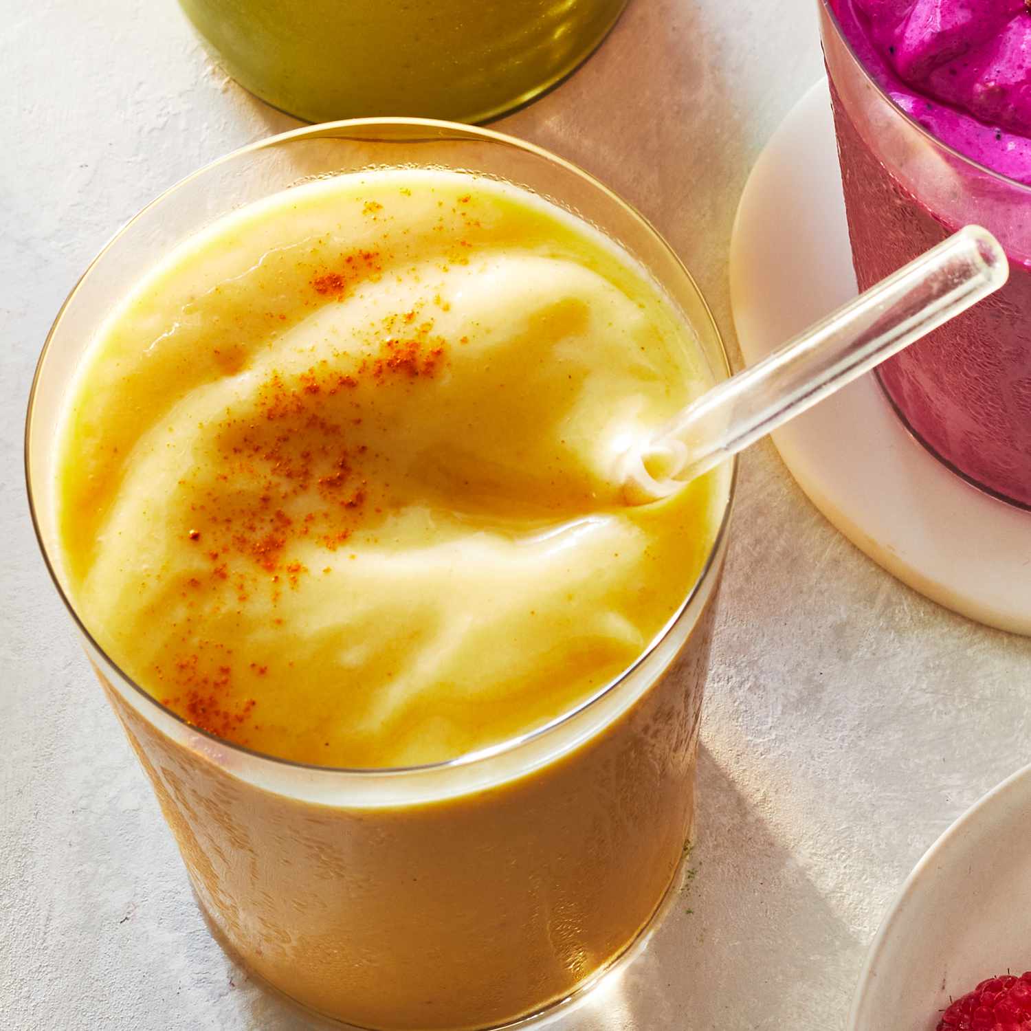 This Mango Turmeric Smoothie is so much healthier than it tastes.