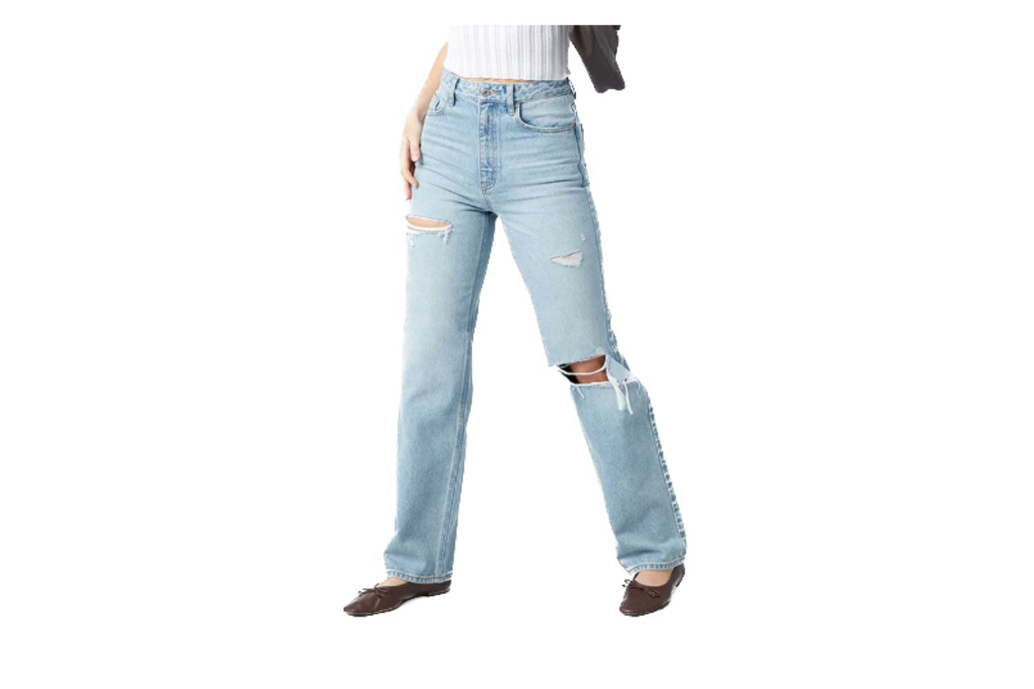 PacSun Light Indigo Ripped '90s Boyfriend Jeans