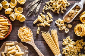 Pasta-nutrition-facts: many different shapes of pasta