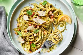 Linguine With Broccoli Mint Pesto