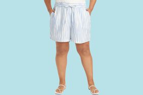 Women's High-Rise Linen Pull-On Shorts