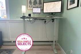 Radlove Electric Height Adjustable Standing Desk in a home office setting