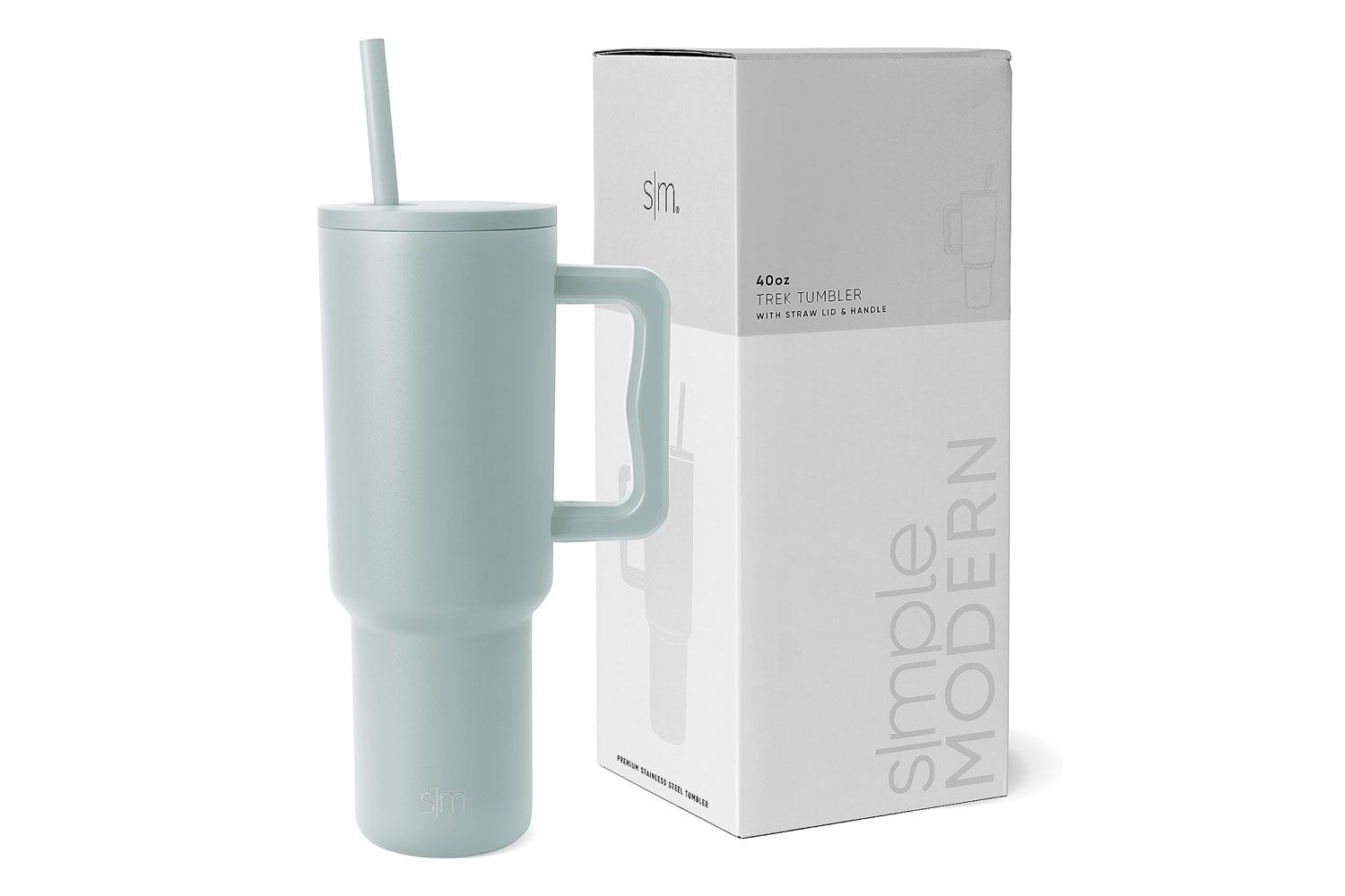 Amazon Simple Modern 40 oz Tumbler with Handle and Straw Lid 