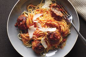 Spaghetti With Bacon Meatballs