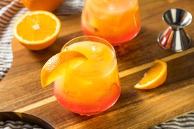 Boozy Refreshing Tequila Sunrise Cocktail with Grenadine