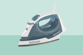 Black + Decker Steam Iron arranged on a green background