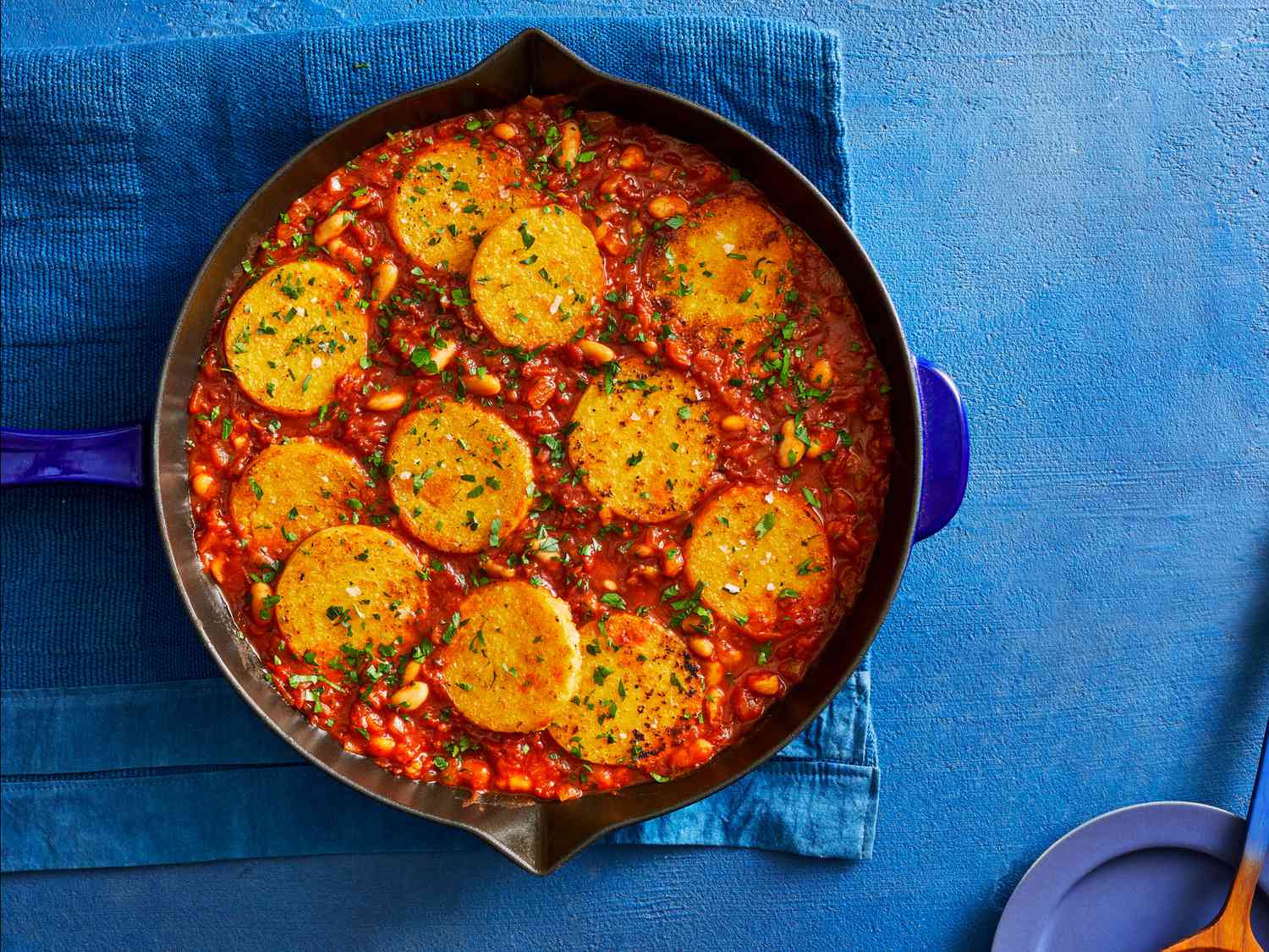 Skillet Polenta in Creamy Tomato Sauce