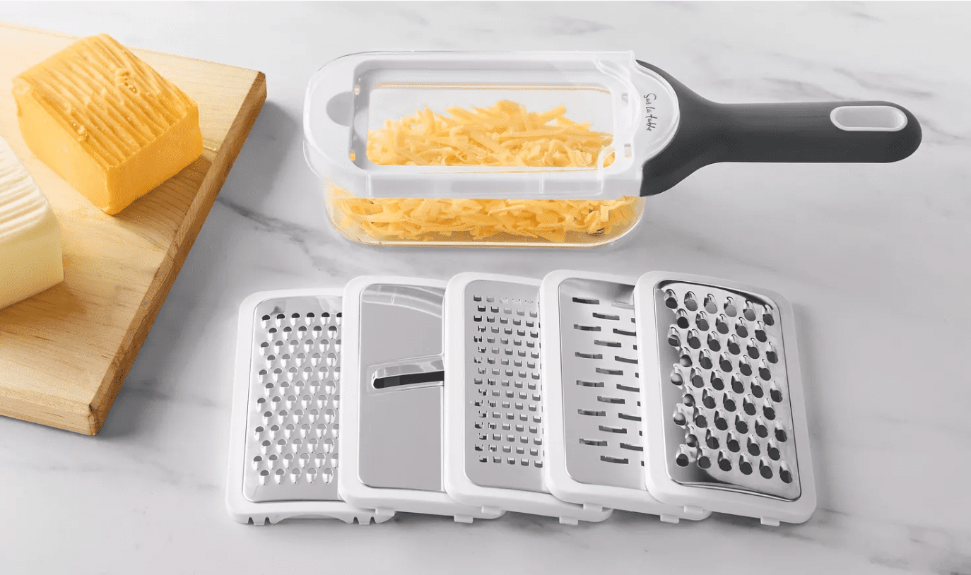 a cheese grater on a kitchen counter